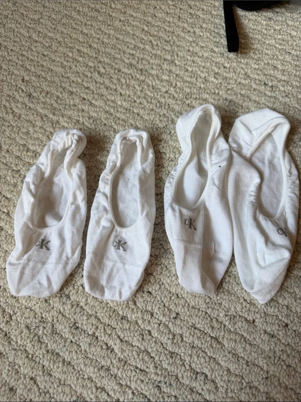 Calvin Klein White Low-Cut No-Show Socks - 2 Pair